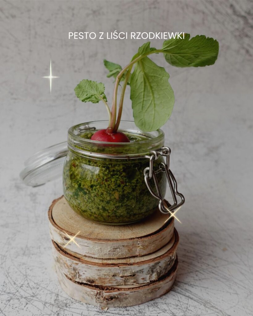 Pesto z liści rzodkiewki