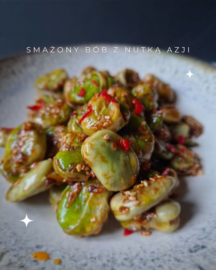 Smażony bób z nutką Azji